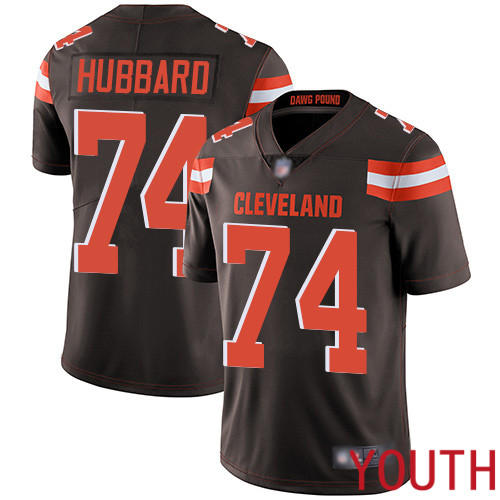 Cleveland Browns Chris Hubbard Youth Brown Limited Jersey 74 NFL Football Home Vapor Untouchable